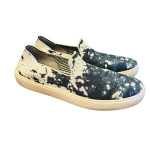 Rothys Blue and White Slip-On Sneakers